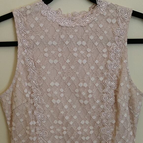J.O.A. (Just One Answer) Blush Lace Sleeveles Dress - Picture 3 of 8
